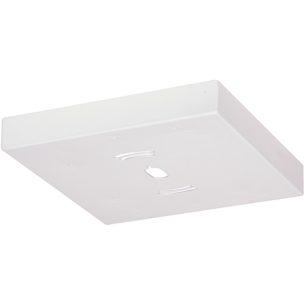 Battery backup module housing only for flush mount LED fixture; 9" square; White finish