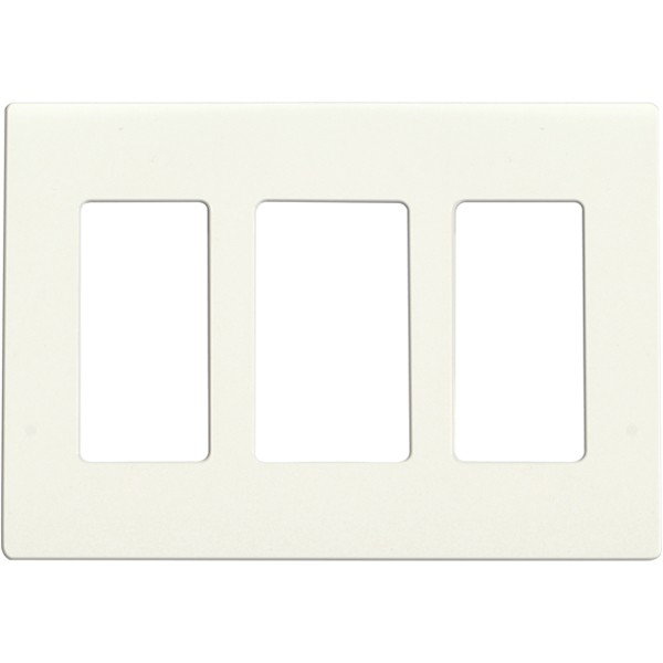 Wallplate for dimmers and sensors; 3-Gang; White