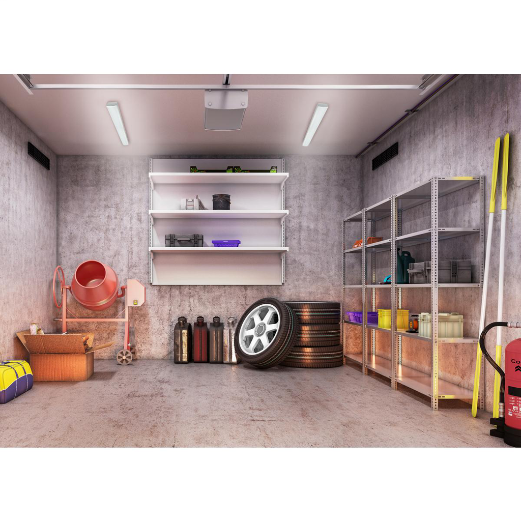 LED 4 ft.- Ceiling Wrap - 40W - 4000K - White Finish - 100-277V