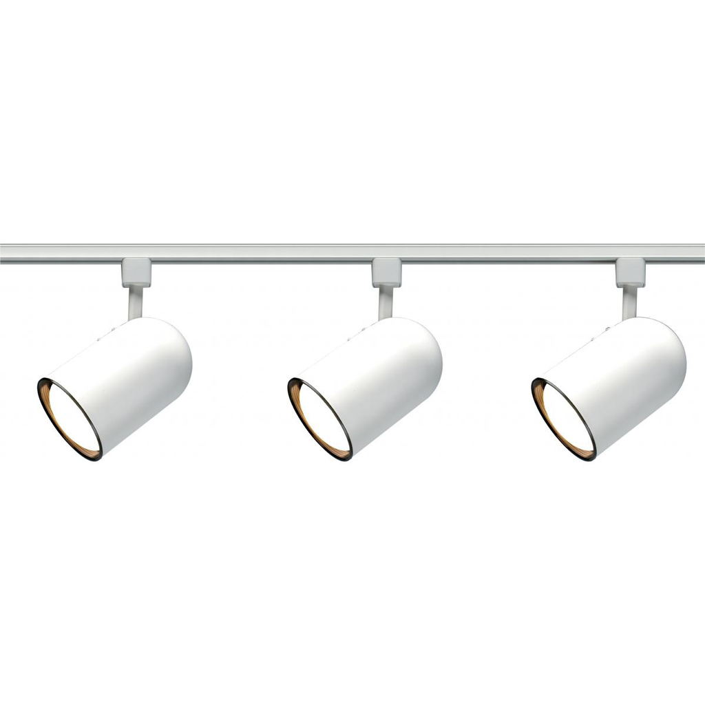 Product image for Satco TK322 3 Light - R30 - Bullet Cylinder Track Kit - 4 foot Track - White