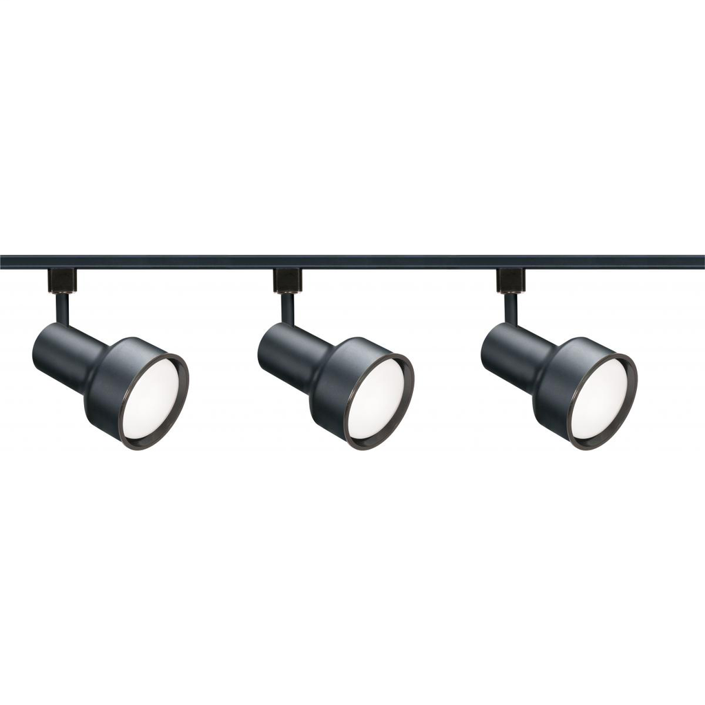 Product image for Satco TK321 3 Light - R30 - Step Cylinder Track Kit - 4 foot Track - Black