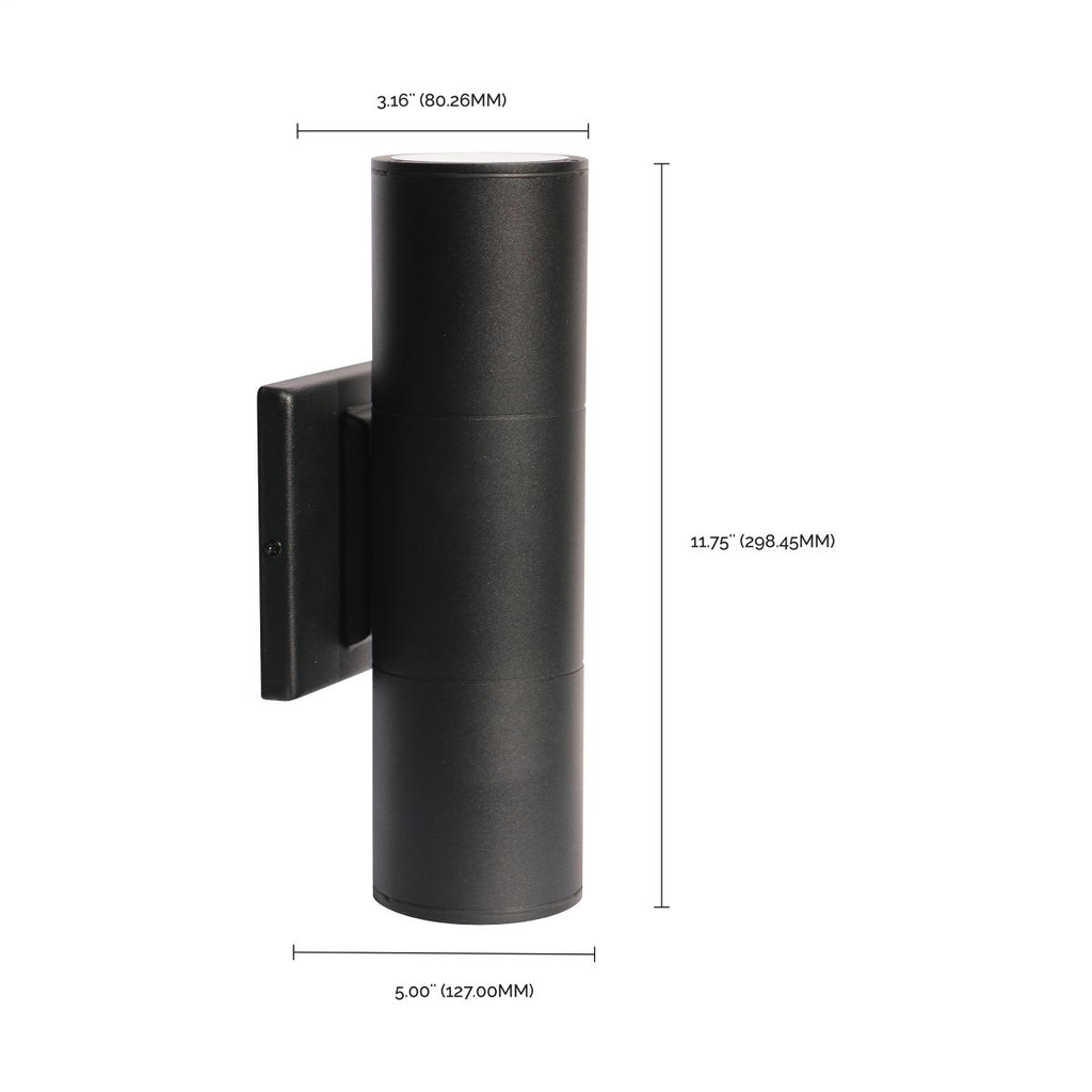 2 Light - LED Large Up and Down Sconce - 20W - 3000K - Bronze Finish 120-277V