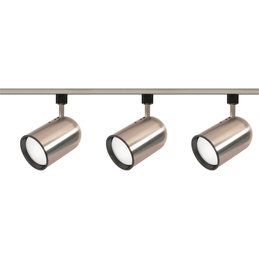 Product image for Satco TK342 3 Light - R30 - Bullet Cylinder Track Kit - 4 foot Track - Brushed Nickel