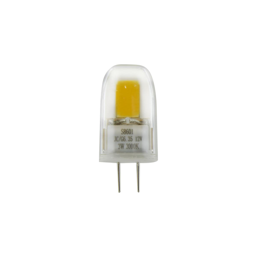 3W, JC LED, 3000K, G6.35 base, Carded, 12 Volt AC/DC, Carded