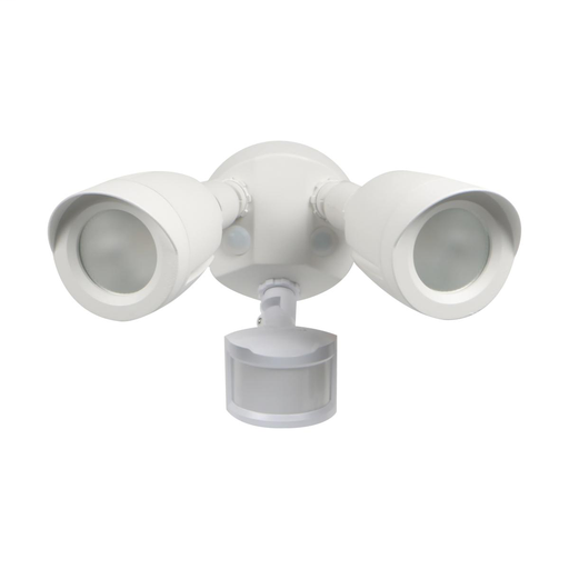 65-711 - LED Security Light, Dual Head, Motion Sensor Included, White Finish, 3000K