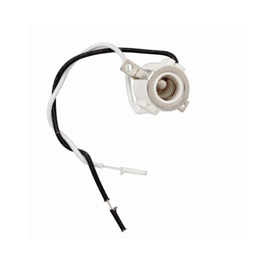 Mini Can Halogen Socket, Side Wired, E11 Base, Screw Mount Bracket, 12" Leads, 3/4" Height, 11/16" Diameter, 1000W, 250V