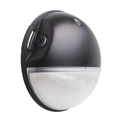 65-751 - LED Small Round Wall Pack, 20W, CCT Selectable, Bypassable Photocell, 120-277 Volt, Bronze Finish