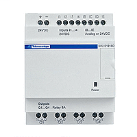 Compact smart relay Zelio Logic - 12 I O - 100..240 V AC - clock - no display
