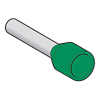 Single conductor insulated cable end - medium - 0.34 mm² - green