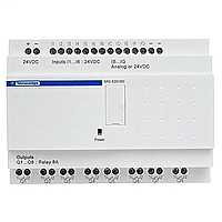 Compact smart relay Zelio Logic - 20 I O - 100..240 V AC - clock - no display