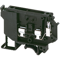 Linergy fused disc. terminal block - 4mm² 6.3A single-level 1x1 screw - black