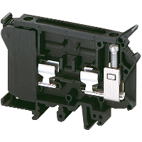 Linergy fused disc. terminal block - 16mm² 10A single-level 1x1 screw - black
