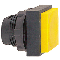 Product image for Square D ZB5CL5 22 mm Yellow Square Extended Non-Illuminated Push Button Operator