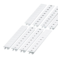 Clip in marking strip, 8mm, 10 characters 1 to 10, printed horizontally, white