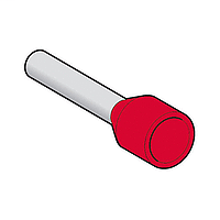 Single conductor insulated cable end - medium - 1 mm² - red
