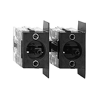Spring return contact block - 2 NO - front mounting, 30 mm centres