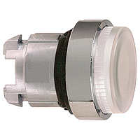 White projecting illuminated pushbutton head Ø22 spring return for integral LED