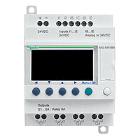 Modular smart relay Zelio Logic - 10 I O - 24 V AC - clock - display