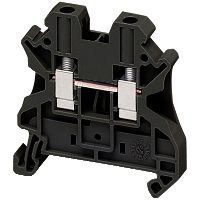 Linergy passthrough terminal block - 4mm² 32A single-level 1x1 screw - black