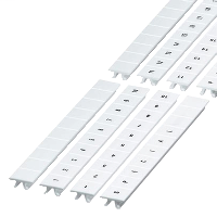 Clip in marking strip, 10mm, 10 characters 21 to 30, printed horizontally, white