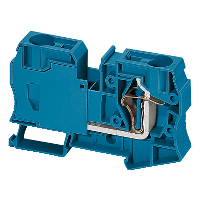 Linergy passthrough terminal block - 35mm² 125A single-level 1x1 spring - blue