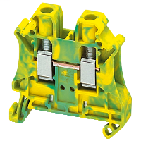 Linergy earth terminal block - 6mm² single-level 1x1 screw - green-yellow