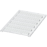 Marking card with 6 strips, 5mm, Unprinted, 72 characters, white