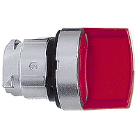 Red selector switch head Ø22 3-position spring return