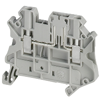 Linergy carrier disc. terminal block - 2.5mm² 20A single-level 1x1 screw - grey