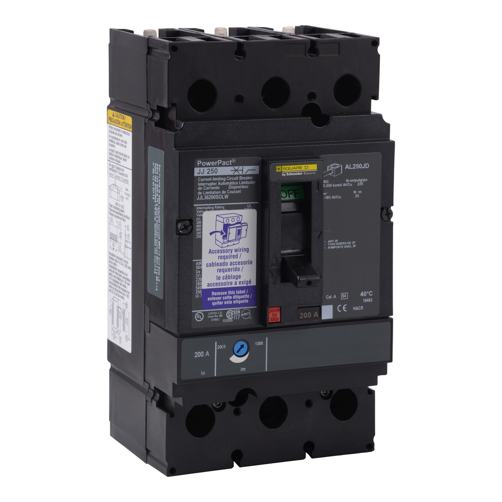 PowerPact J-Frame Molded Case Circuit Breakers Unit Mount MCCB - JJL36225SOLW