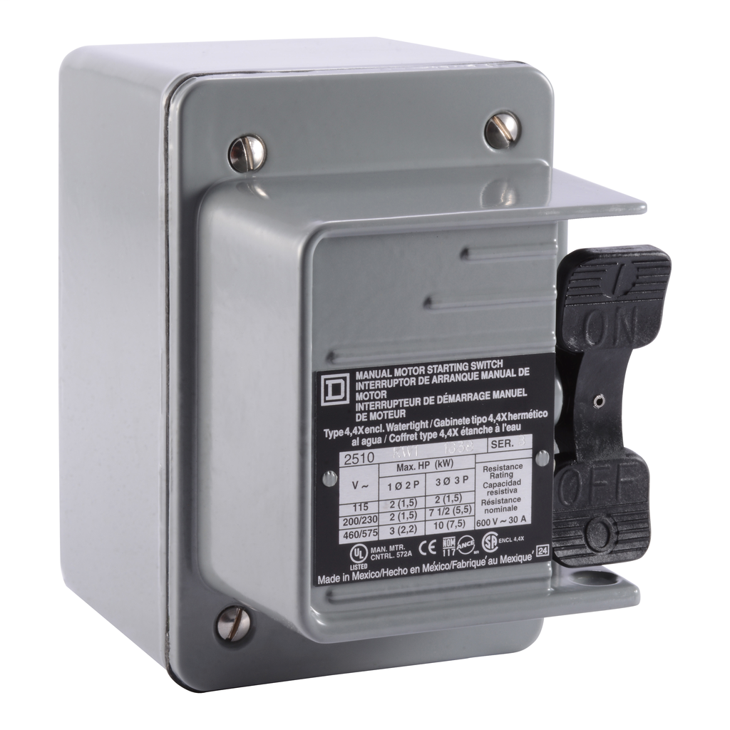 Type K Manual Switches 2510K - 2510KW6H