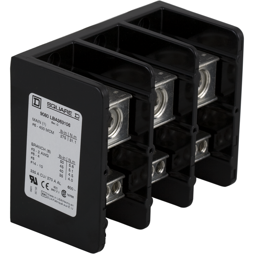 Square D 9080 Power Distribution Blocks - 9080LBA365106