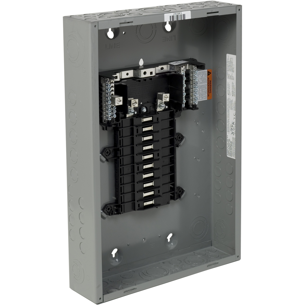 SquareD QO12024L125G LOAD CENTER QO MLO 240V 125A 1PH 20SP 24Circuit N1 box, interior, & ground bar only