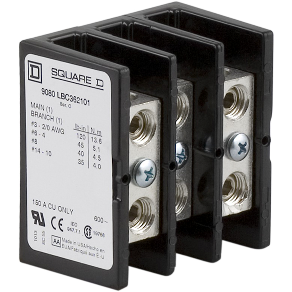 Square D 9080 Power Distribution Blocks - 9080LBC362101