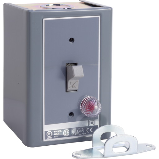 Product image for Square D 2510KGJ1A 600 VAC 230 VDC 30 Amp 3 Hp 2-Pole NEMA 1 1-Phase Non-Reversing Manual Switch