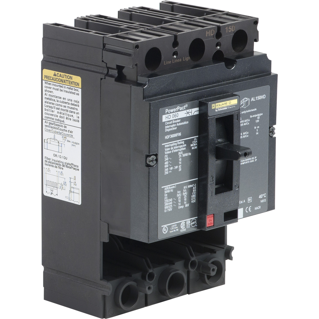 PowerPact H-Frame Molded Case Circuit Breakers Unit Mount - HDF36000F06