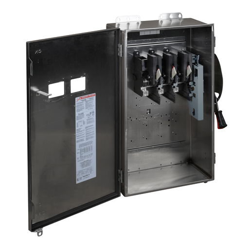 Square D H364DSVW 600 VAC 200 Amp 3-Pole Class H/J/R Fusible Heavy Duty Safety Switch Product image for Square D H364DSVW 600 VAC 200 Amp 3-Pole Class H/J/R Fusible Heavy Duty Safety Switch