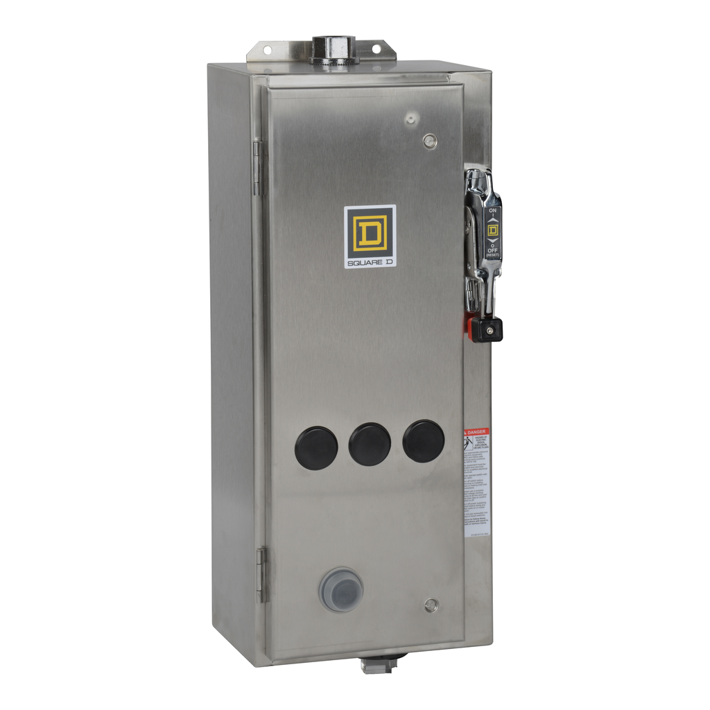 Product image for Square D 8539SCW44V02S 110/120 VAC 27 Amp 10 Hp 3-Pole Full Voltage Non-Reversing Combination Starter