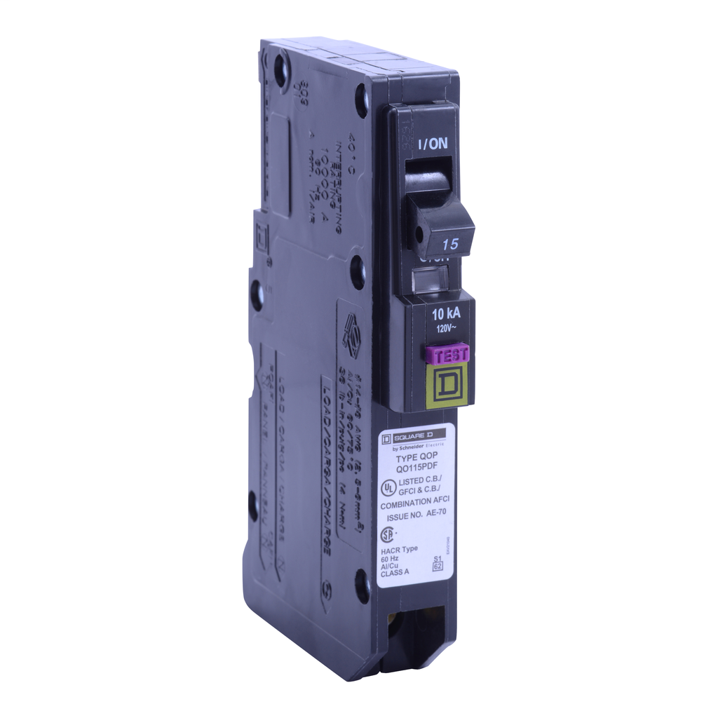 Square D™ QO™ and QOB Miniature Circuit Breakers (DF) Dual Function Breakers - QO115PDF