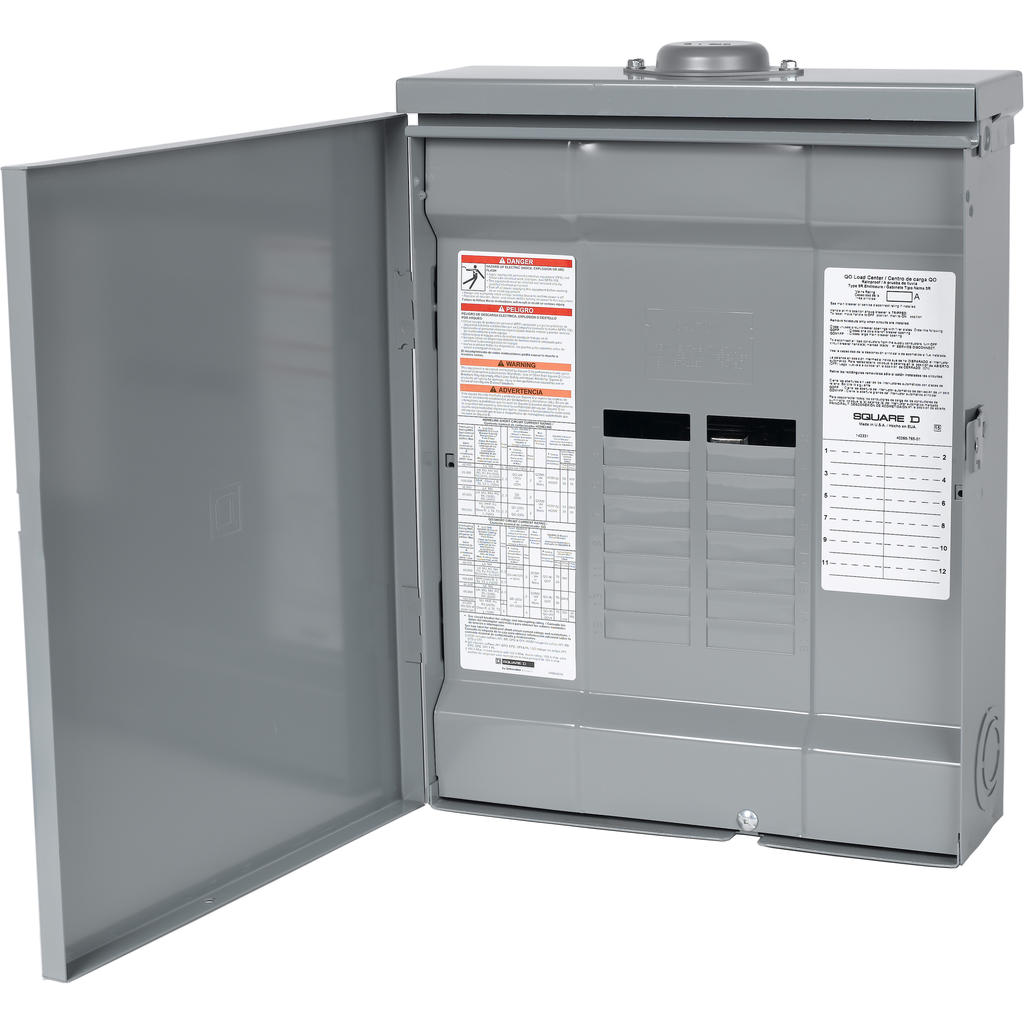 SquareD QO11224L125GRB LOAD CENTER QO MLO 240V 125A 1PH 12SP 24Circuit N3R with ground bar