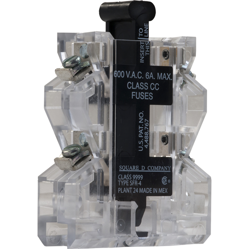 Product image for Square D 9999SFR4 6 Amp 600 Volt Control Circuit Fuse Holder