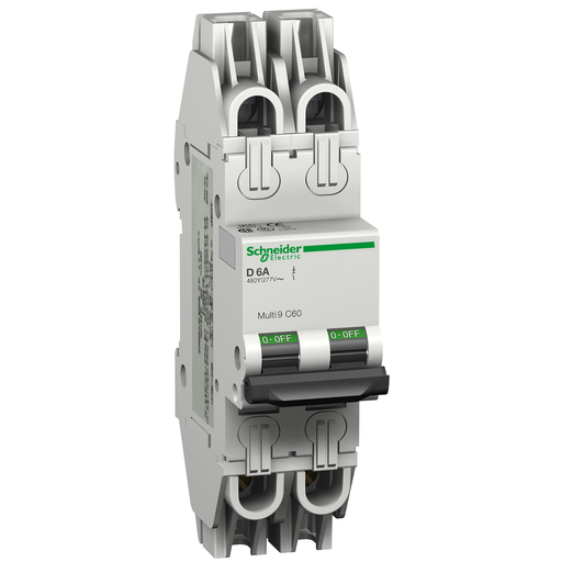 Product image for Square D MGN61345 2-Pole 1 Amp 480 Star/277 Volt Thermal Magnetic Miniature Circuit Breaker