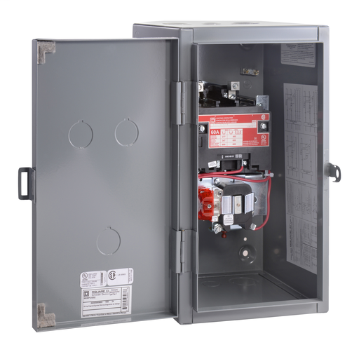 Product image for Square D 8903SPG3V04 277 VAC 60 Amp 4-Pole NEMA 1 Electrically Held Lighting Contactor