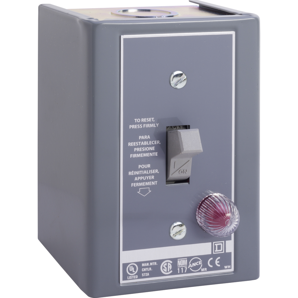 Product image for Square D 2510FGJ2P 277 VAC 16 Amp 1 Hp 2-Pole NEMA 1 Surface Mount Non-Reversing Manual Starter