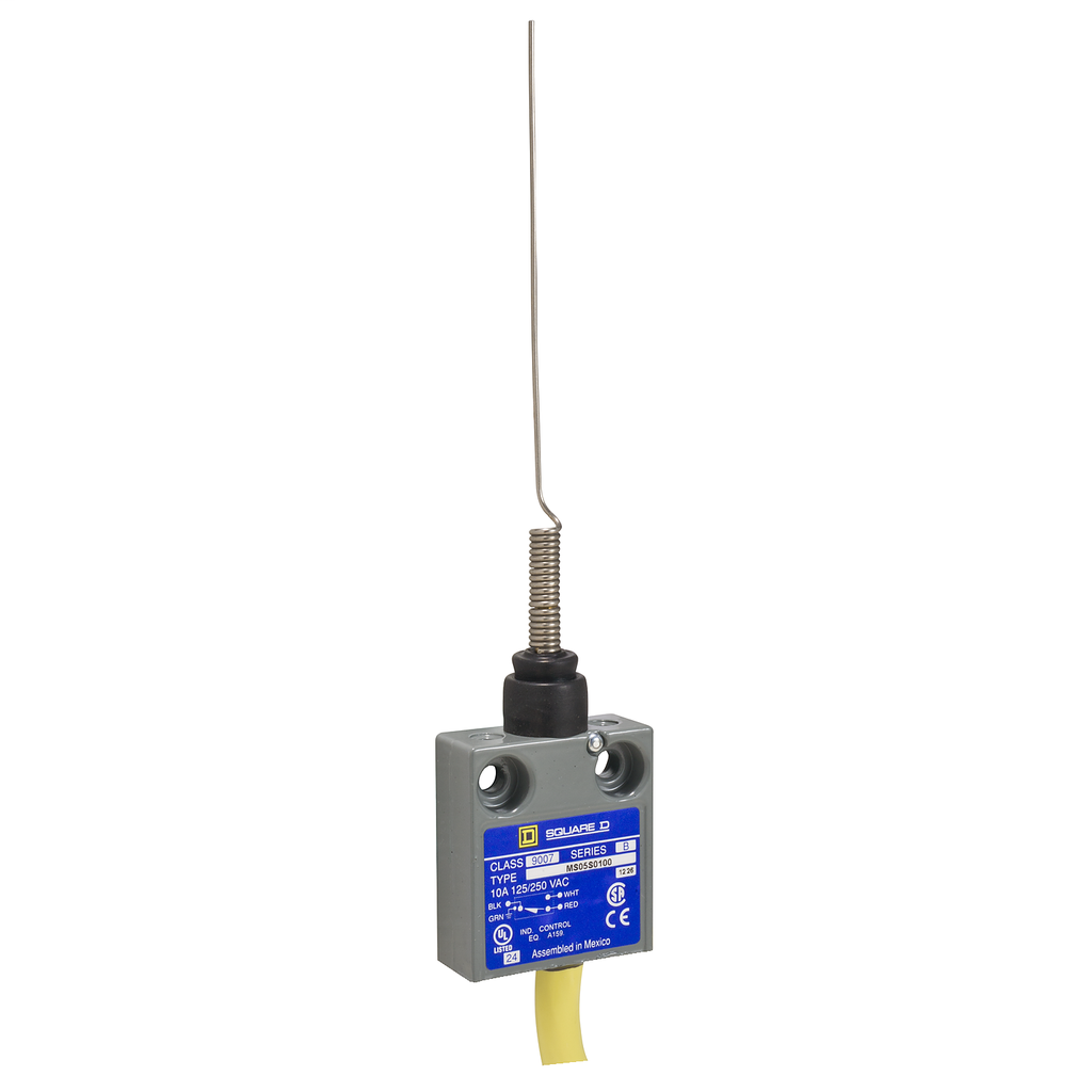 Product image for Square D 9007MS05S0400 240 VAC 28 VDC 10/5 Amp SPDT Snap Action Encapsulated Miniature Heavy Duty Limit Switch