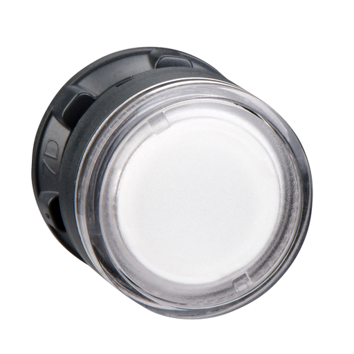 Clear flush illuminated pushbutton head Ø22 spring return for BA9s bulb