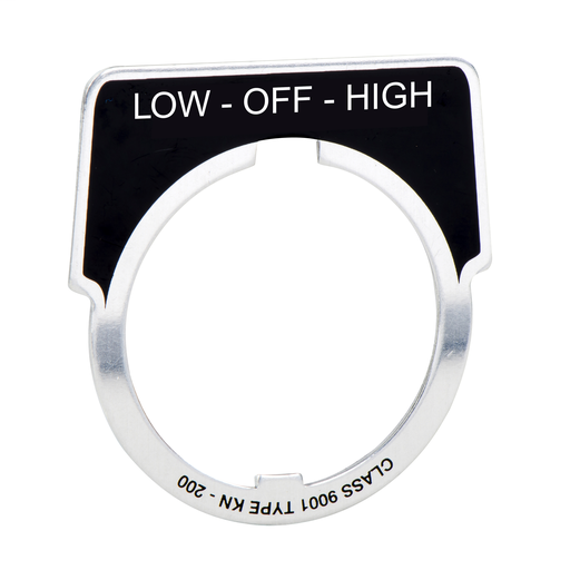 PUSH BUTTON LEGEND PLATE 30MM T-K
