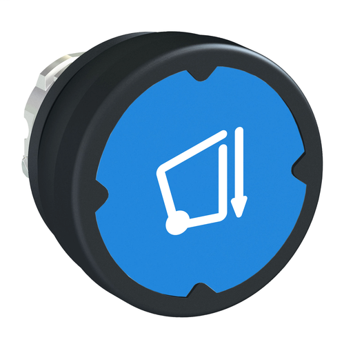 Pushbutton head for harsh environment – dark blue – with marking