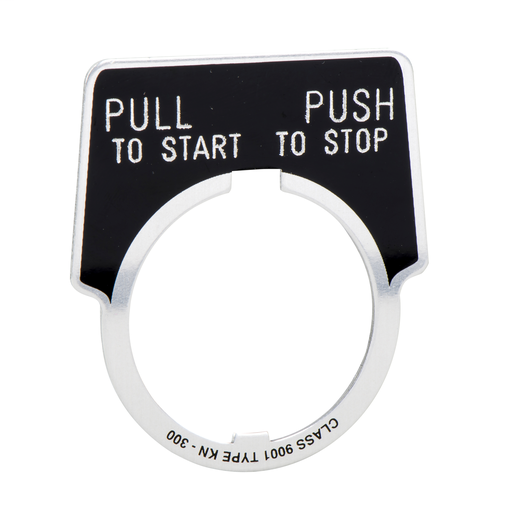 PUSH BUTTON LEGEND PLATE 30MM T-K