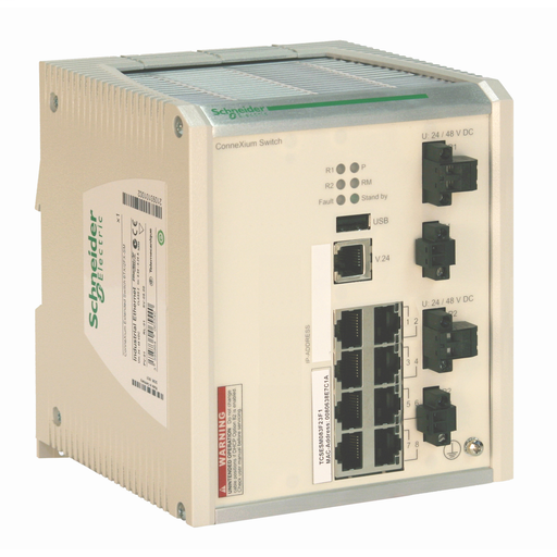 Ethernet TCP/IP extended managed switch – ConneXium – 8 ports for copper